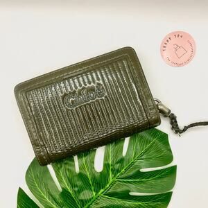 Chloe Patent Leather Zip Around Wallet Quilted Puffy Large Continental Clutch